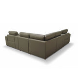 Upholstered Large Arms Sectional With Recliner Seats