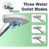 LED Temperature Display Bathroom Faucet With 3 Water Modes & 360° Rotating Spout - Chrome