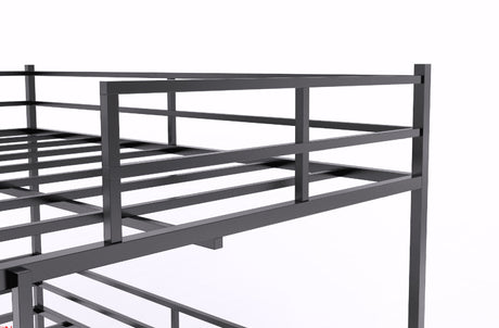 Twin Size House Loft Bed With Slide And Ladder - Black - Loft Beds - Alpine Outlets