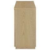 Metro - 2 Door Display Cabinet With Adjustable Shelves - Light Oak