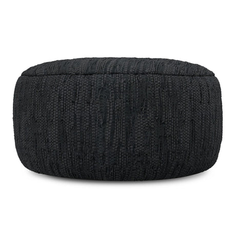 Fredrik - Round Pouf - Black