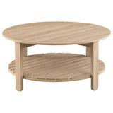 Brookson - Round 2 Piece Coffee And End Table Set - Natural