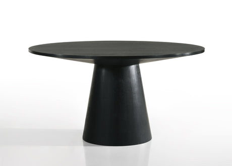 Jasper - Contemporary Round Dining Table With Black Finish Chairs - 5 Piece Dining Room Sets - Alpine Outlets