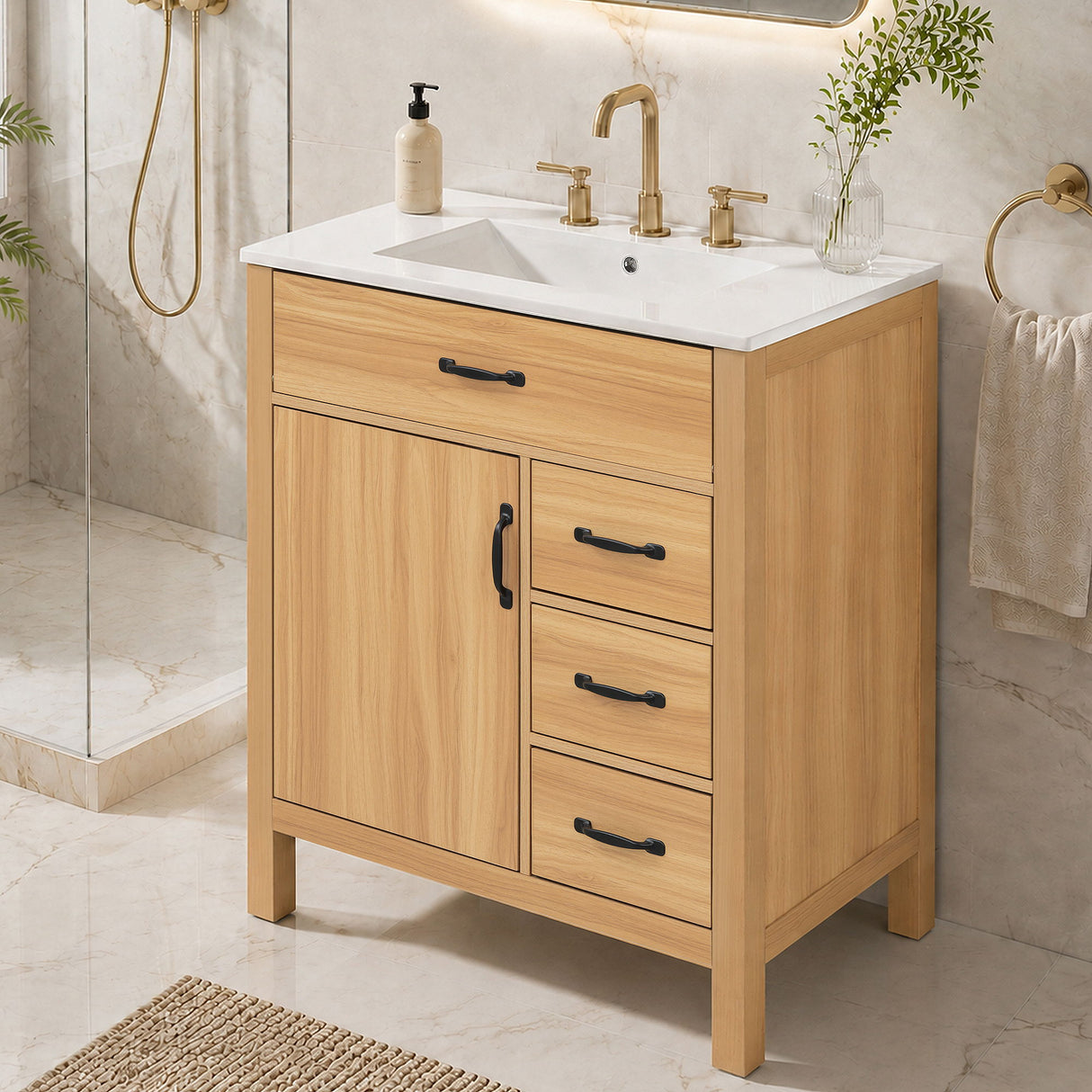 Modern Traditional Bathroom Vanity With Sink