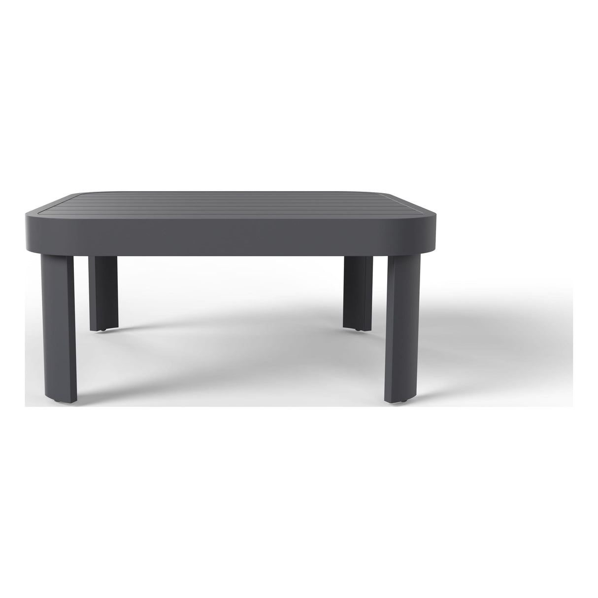 Aspen slatted aluminum side table