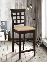 Gabriel Lattice Back Counter Chair Cappuccino - Set of 2
