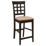 Gabriel Lattice Back Counter Chair Cappuccino - Set of 2