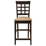 Gabriel Lattice Back Counter Chair Cappuccino - Set of 2