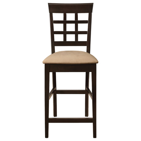Gabriel Lattice Back Counter Chair Cappuccino - Set of 2
