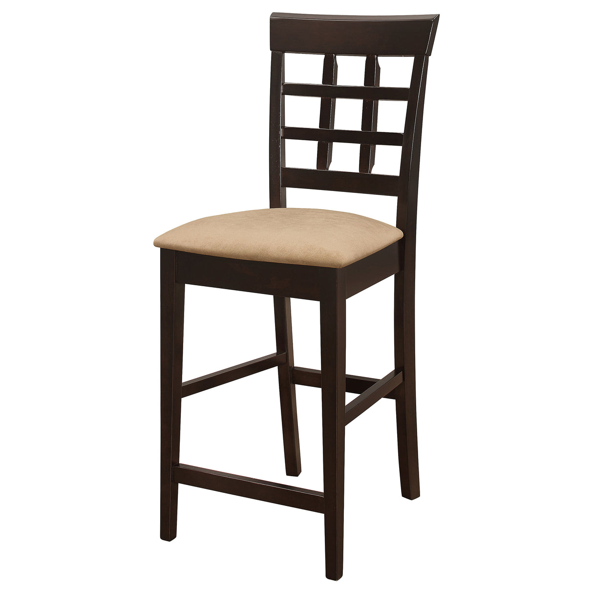 Gabriel Lattice Back Counter Chair Cappuccino - Set of 2