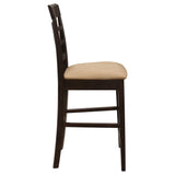 Gabriel Lattice Back Counter Chair Cappuccino - Set of 2