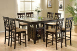 Gabriel Lattice Back Counter Chair Cappuccino - Set of 2