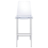 Juelia Clear Acrylic Bar Chair Chrome, Set of 2