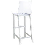 Juelia Clear Acrylic Bar Chair Chrome, Set of 2