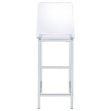 Juelia Clear Acrylic Bar Chair Chrome, Set of 2