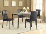 Garza 5-Piece Rectangular Dining Table Set in Grey