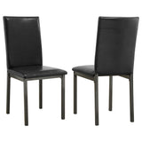 Garza Upholstered Dining Side Chair Black - Set of 2