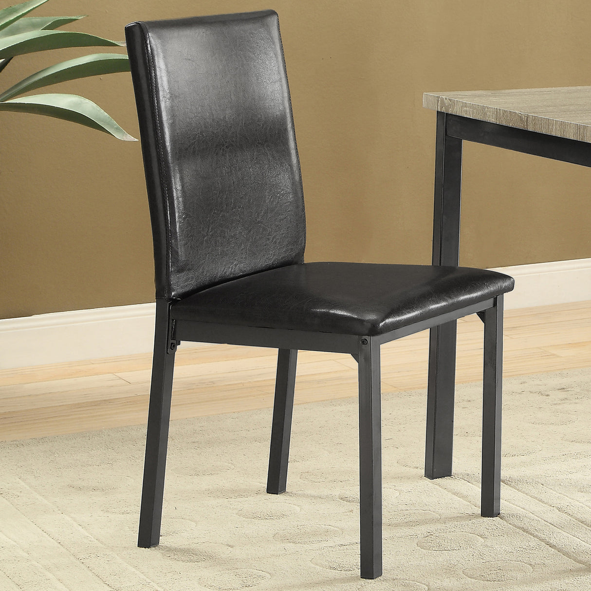 Garza Upholstered Dining Side Chair Black - Set of 2
