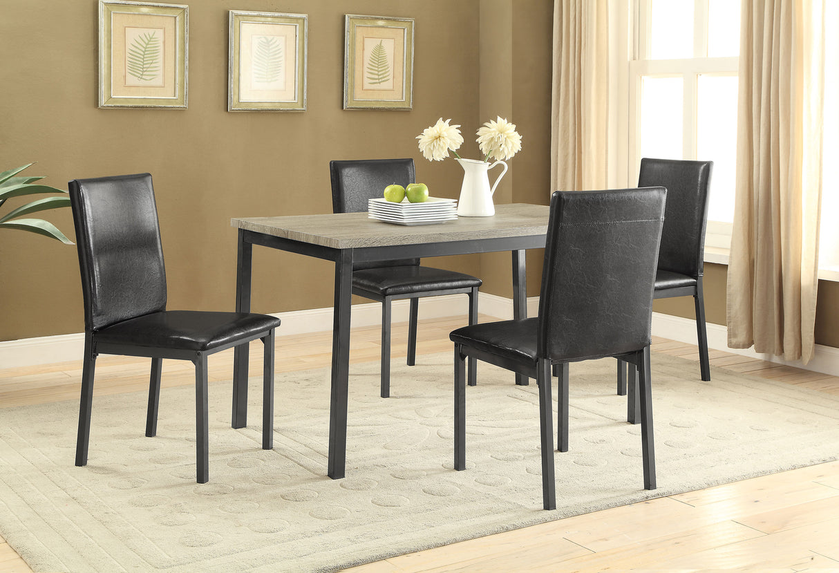 Garza Upholstered Dining Side Chair Black - Set of 2