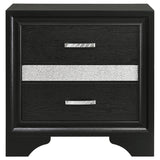 Transitional 2 Drawer Nightstand With Hidden Jewelry Tray