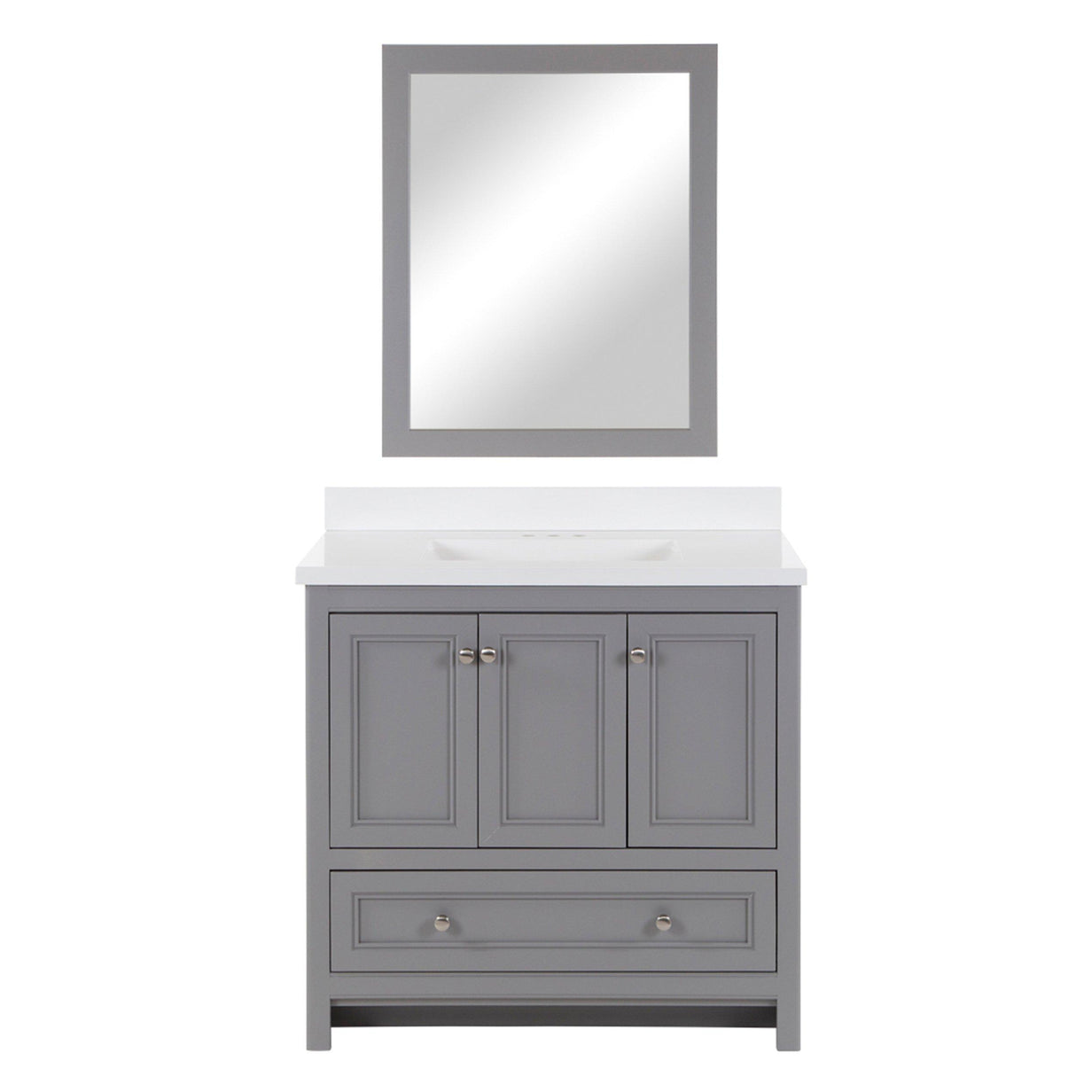 Sutherland 37 in. Gray Vanity Includes Mirror - No Top