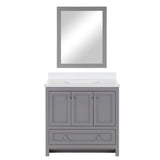 Sutherland 37 in. Gray Vanity Includes Mirror - No Top