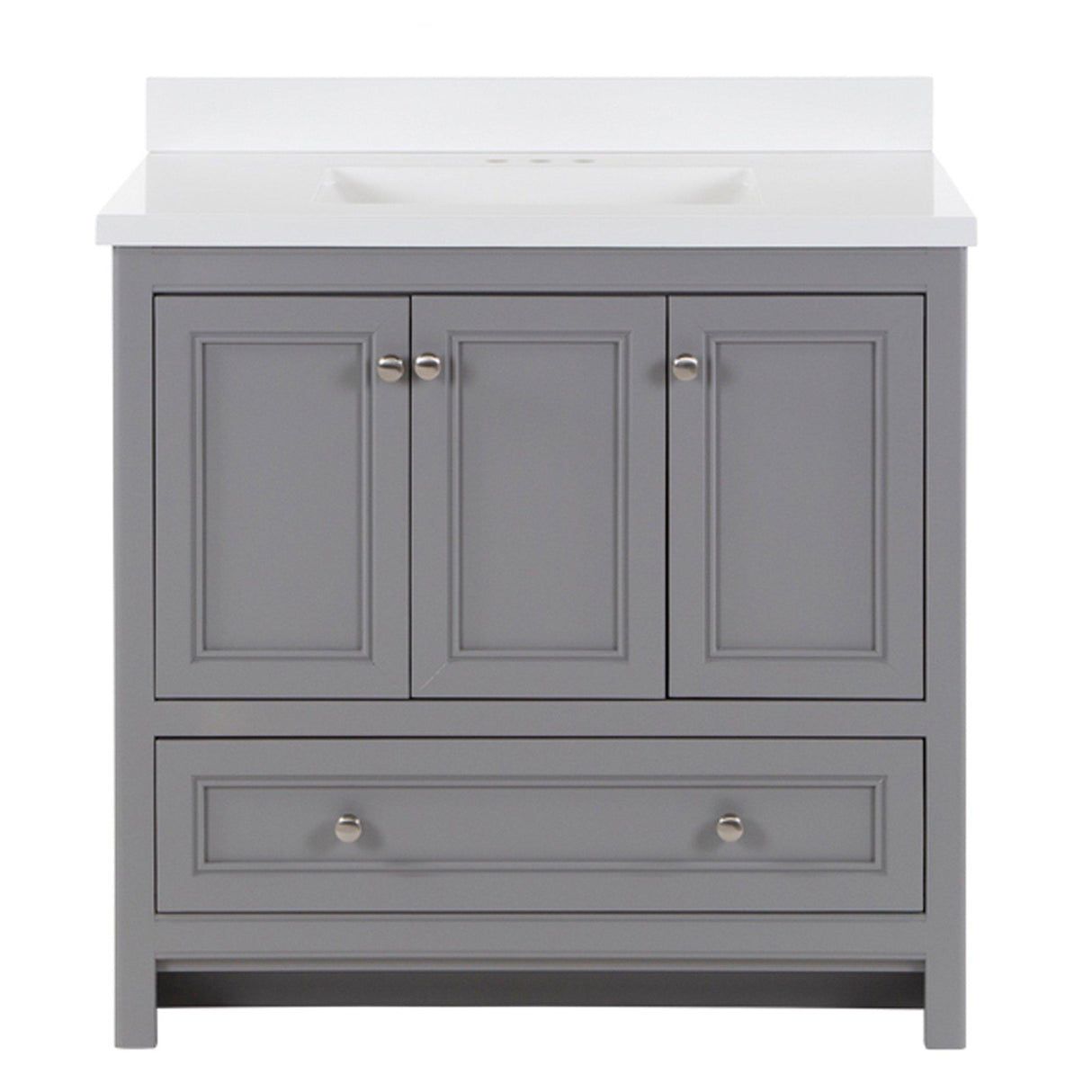 Sutherland 37 in. Gray Vanity Includes Mirror - No Top