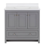 Sutherland 37 in. Gray Vanity Includes Mirror - No Top