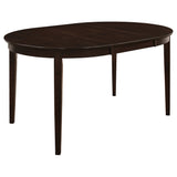 Gabriel Oval 60-inch Extension Dining Table, Cappuccino
