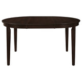 Gabriel Oval 60-inch Extension Dining Table, Cappuccino