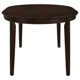 Gabriel Oval 60-inch Extension Dining Table, Cappuccino