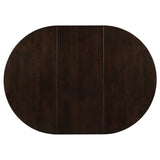 Gabriel Oval 60-inch Extension Dining Table, Cappuccino