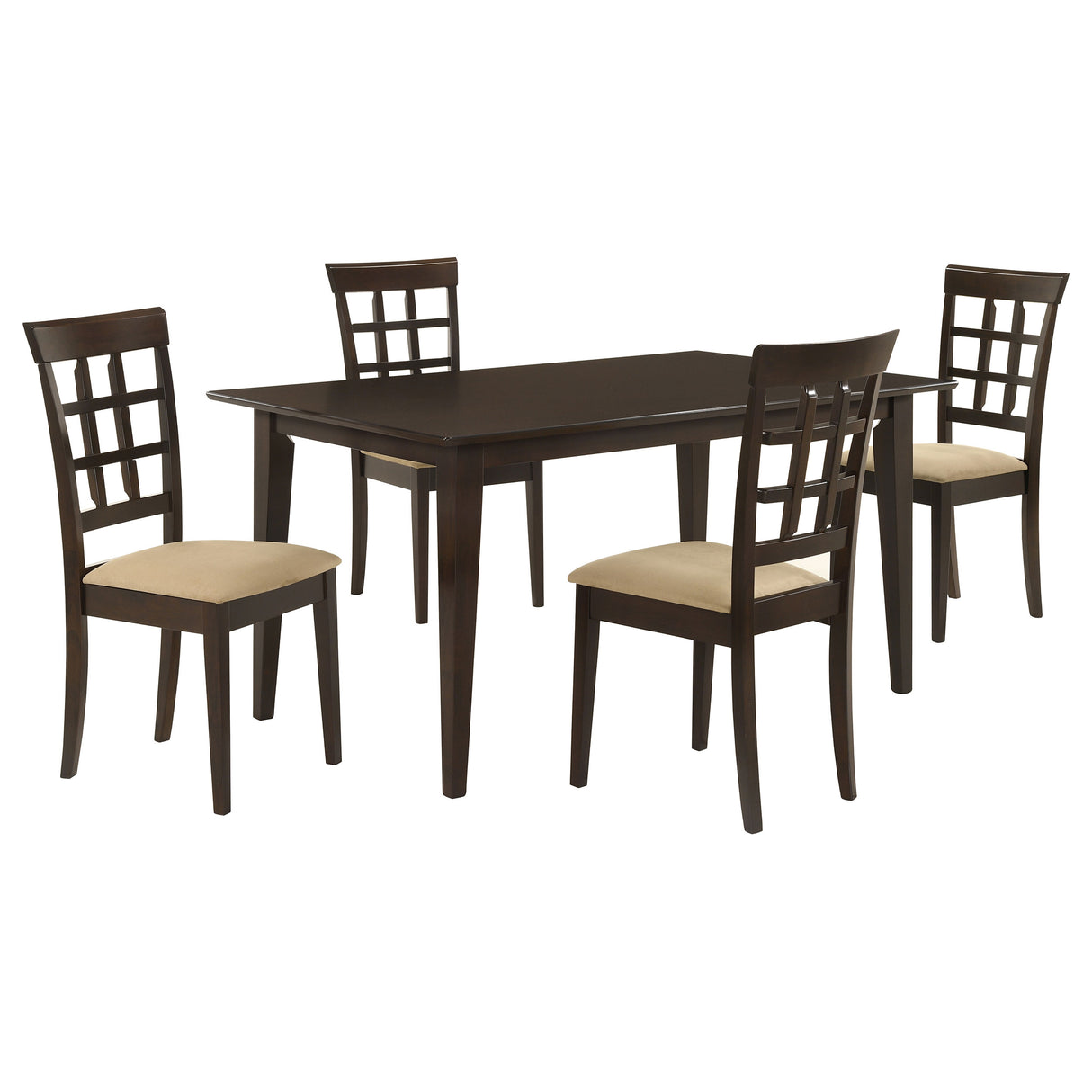 Gabriel 5-Piece Cappuccino Dining Set - 59-Inch Rectangular