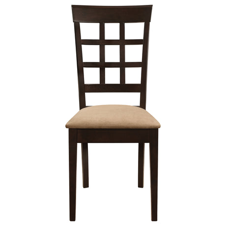 Gabriel Lattice Back Dining Side Chair Cappuccino - Set of 2