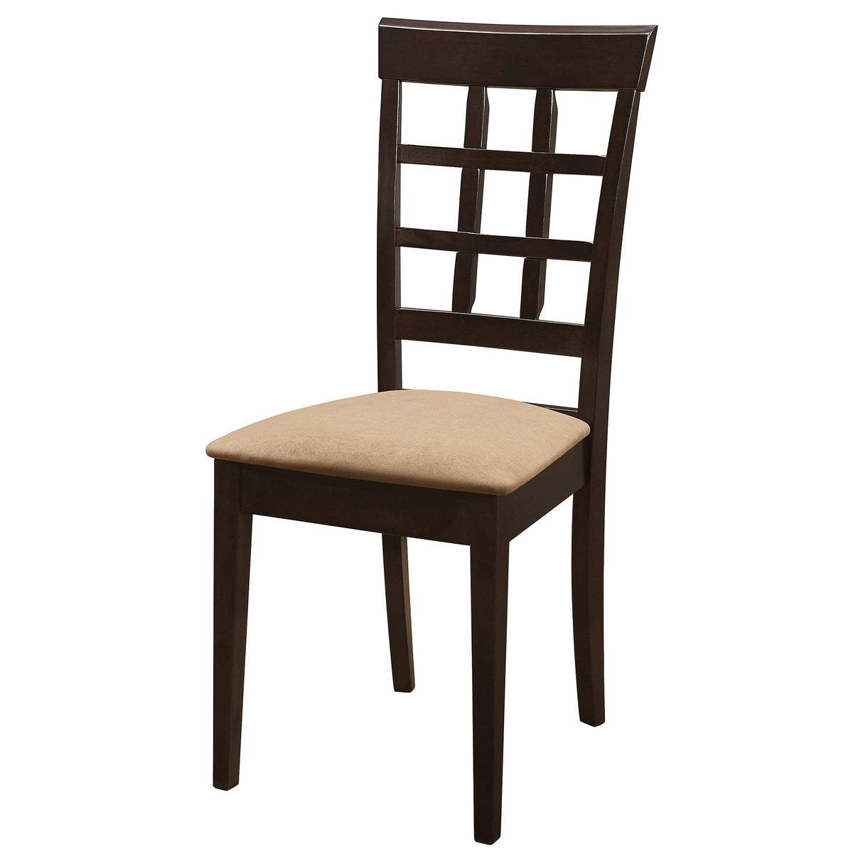 Gabriel Lattice Back Dining Side Chair Cappuccino - Set of 2