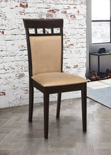 Gabriel Closed Back Dining Side Chair Cappuccino, Set of 2
