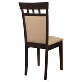 Gabriel Closed Back Dining Side Chair Cappuccino, Set of 2