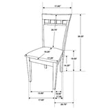Gabriel Closed Back Dining Side Chair Cappuccino, Set of 2