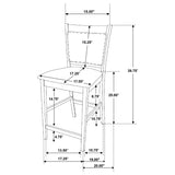 Jaden 5-Piece Square Counter Height Dining Set, Espresso