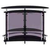 Amarillo Freestanding Glass Top Home Bar Wine Cabinet Black