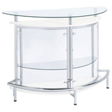 Amarillo White Glass Top Home Bar Wine Cabinet