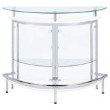 Amarillo White Glass Top Home Bar Wine Cabinet