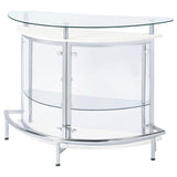 Amarillo White Glass Top Home Bar Wine Cabinet