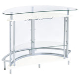 Amarillo White Glass Top Home Bar Wine Cabinet