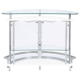 Amarillo White Glass Top Home Bar Wine Cabinet