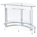 Amarillo White Glass Top Home Bar Wine Cabinet