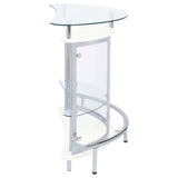 Amarillo White Glass Top Home Bar Wine Cabinet