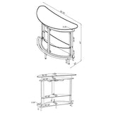 Amarillo White Glass Top Home Bar Wine Cabinet