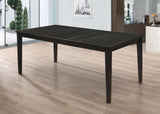 Louise Rectangular Extension Dining Table 78-inch Black