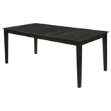 Louise Rectangular Extension Dining Table 78-inch Black
